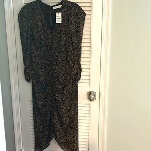 NWT Astr puff sleeve midi dress